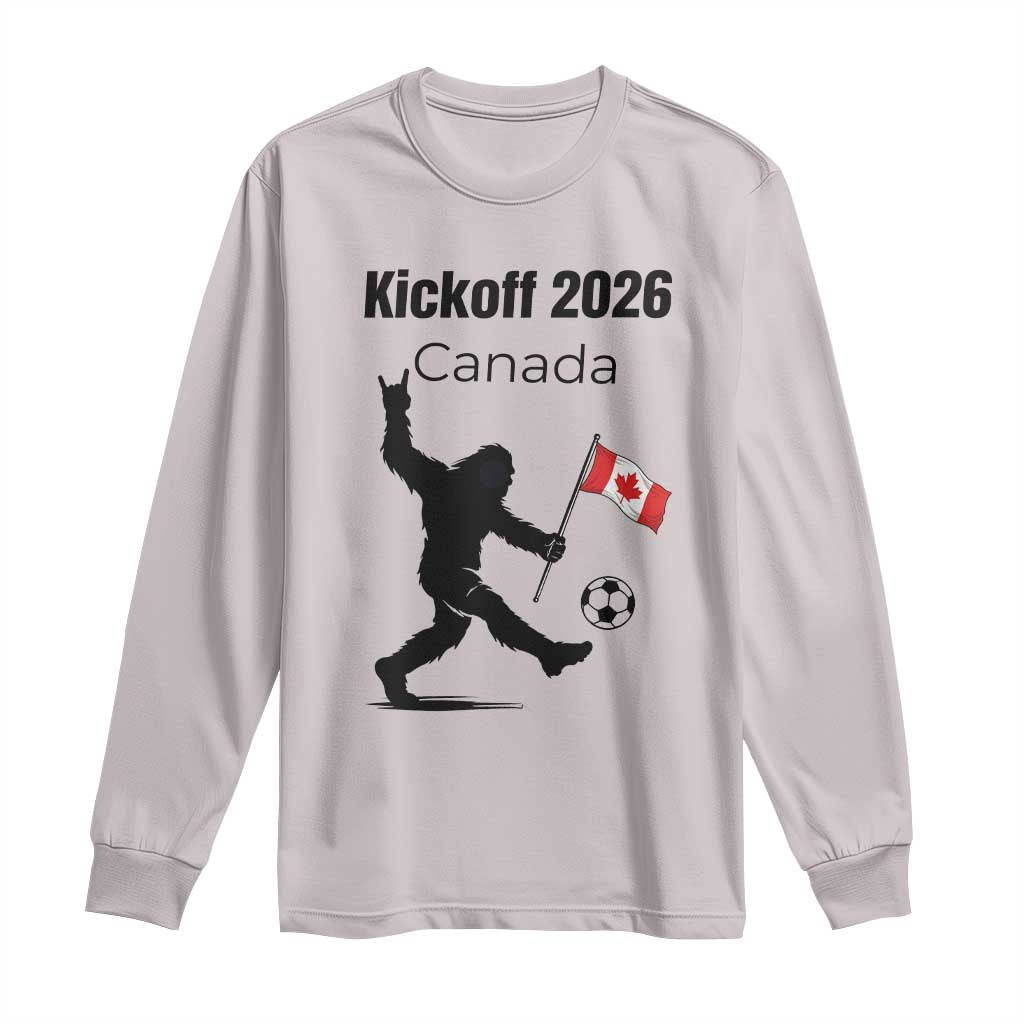 Funny Bigfoot Canada Soccer Long Sleeve Shirt Kickoff 2026