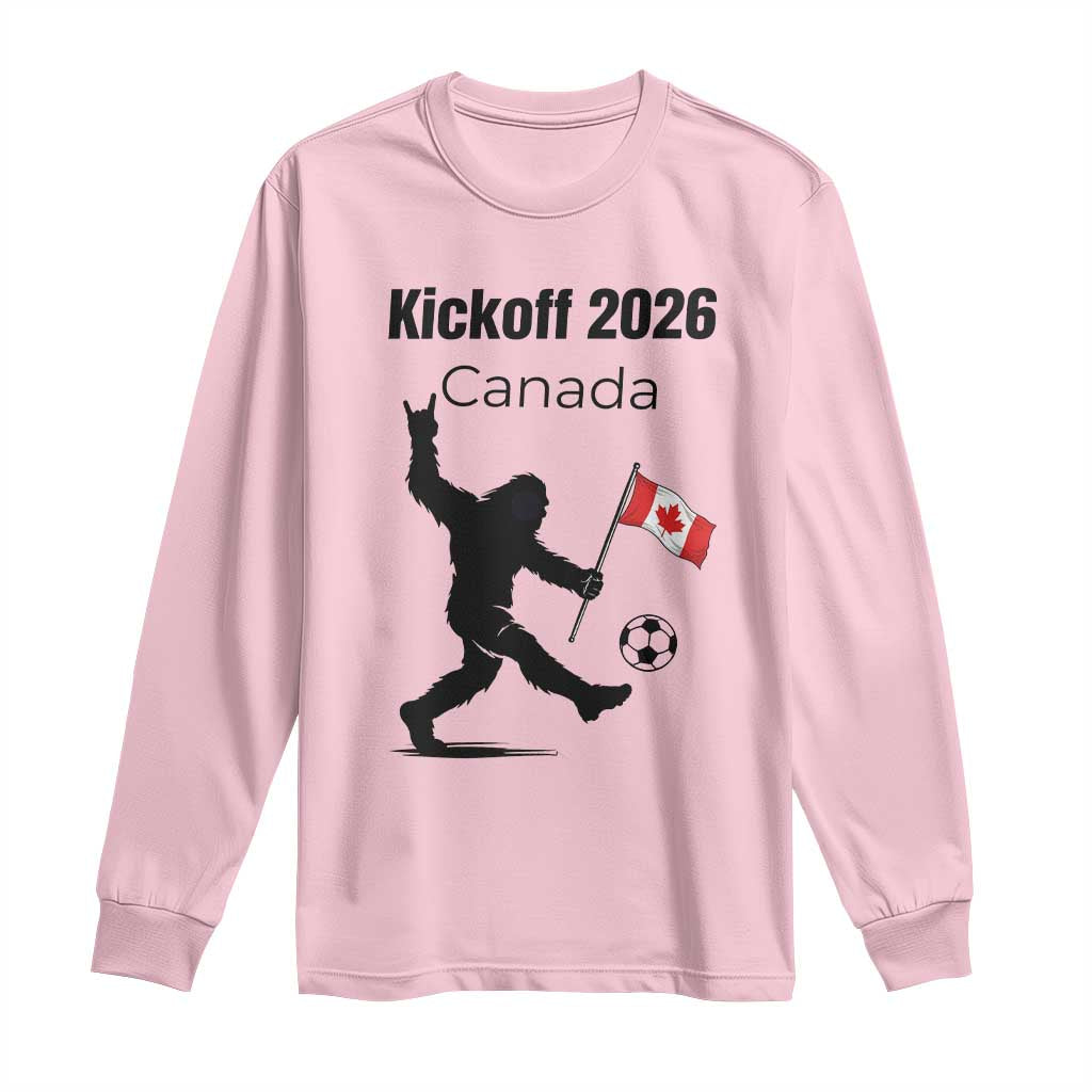 Funny Bigfoot Canada Soccer Long Sleeve Shirt Kickoff 2026