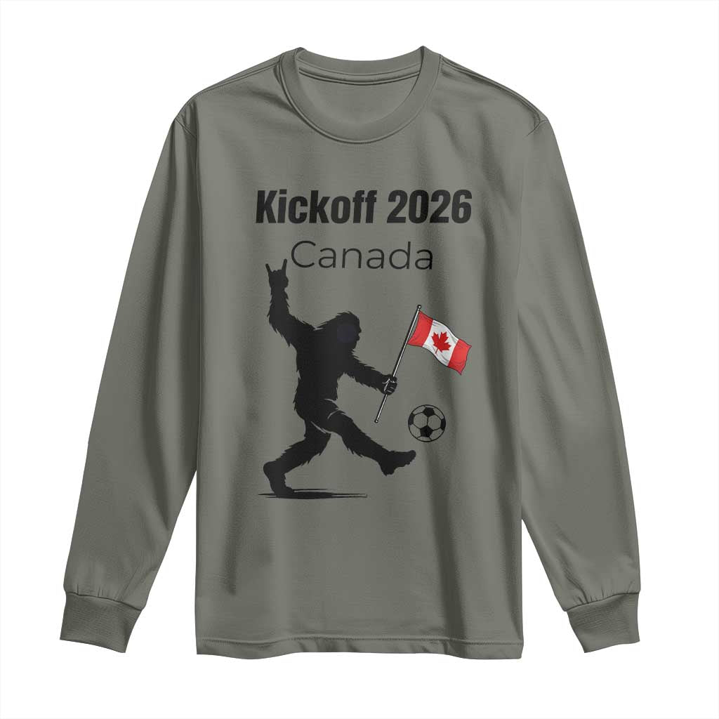 Funny Bigfoot Canada Soccer Long Sleeve Shirt Kickoff 2026