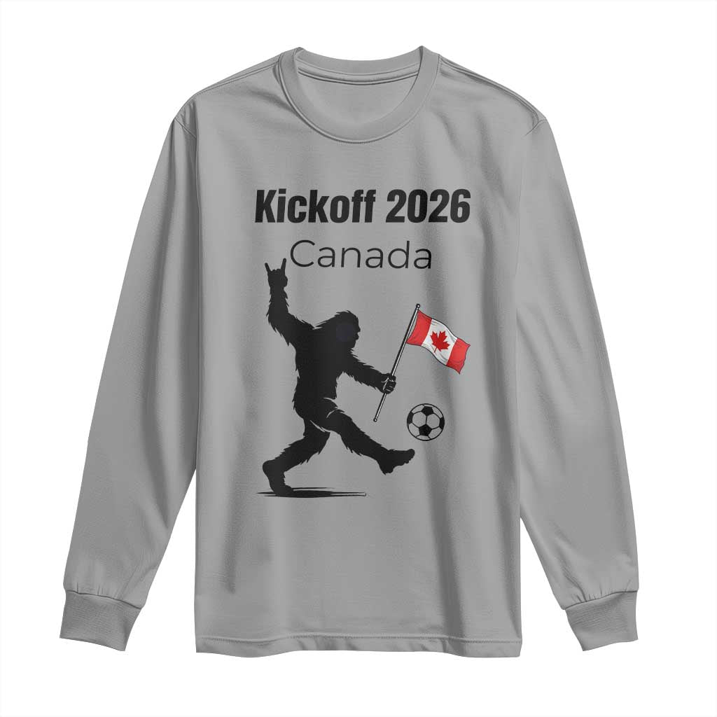 Funny Bigfoot Canada Soccer Long Sleeve Shirt Kickoff 2026