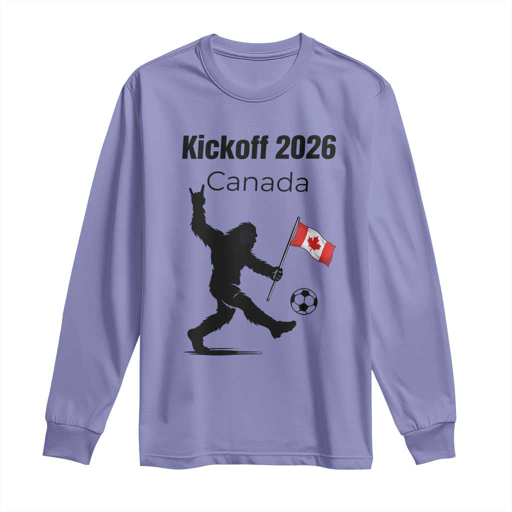 Funny Bigfoot Canada Soccer Long Sleeve Shirt Kickoff 2026