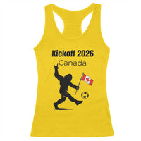Funny Bigfoot Canada Soccer Racerback Tank Top Kickoff 2026