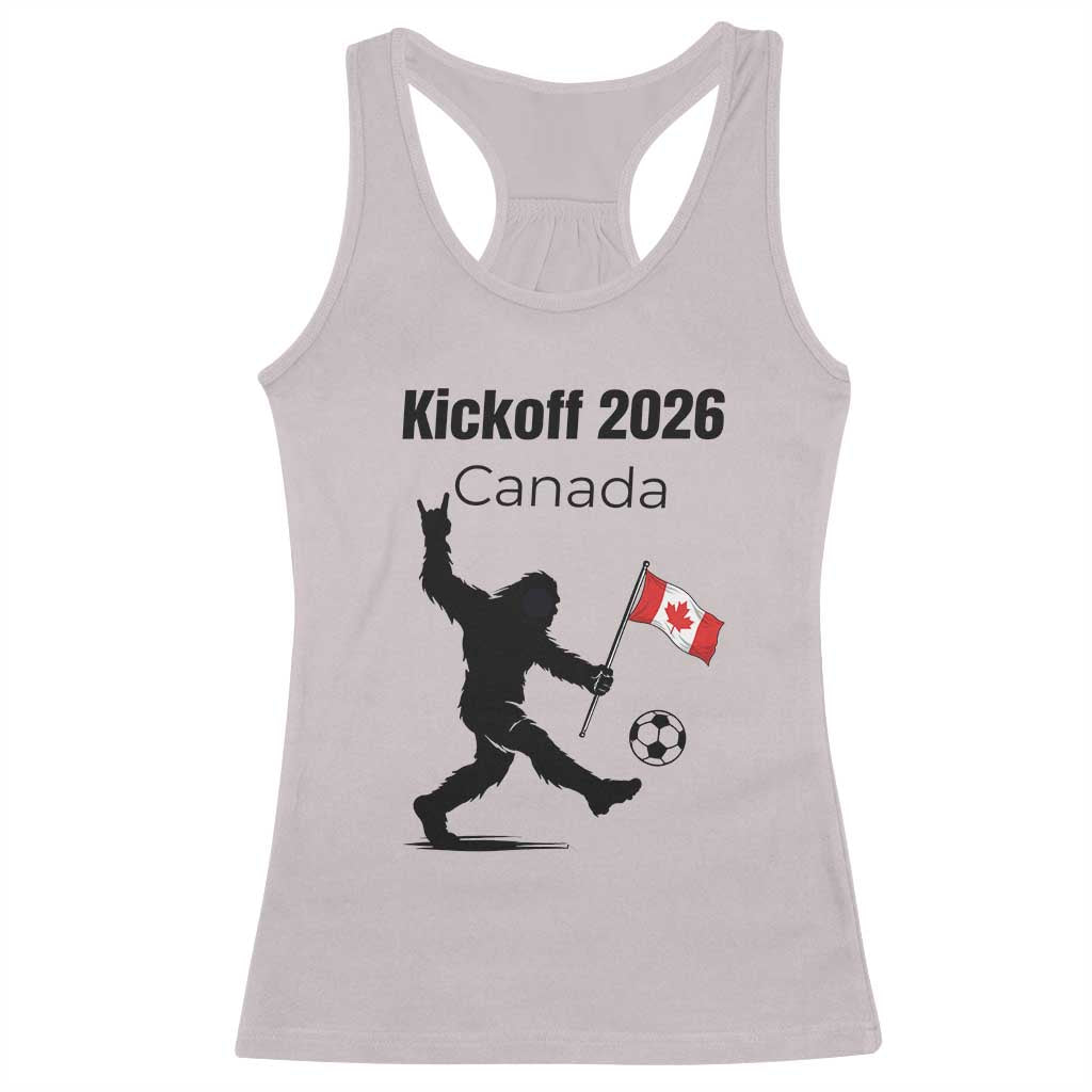 Funny Bigfoot Canada Soccer Racerback Tank Top Kickoff 2026