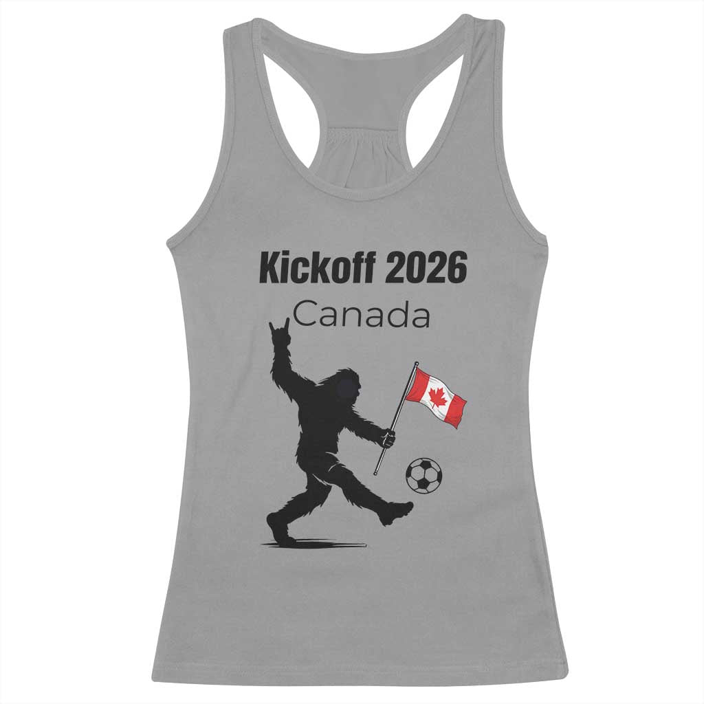 Funny Bigfoot Canada Soccer Racerback Tank Top Kickoff 2026