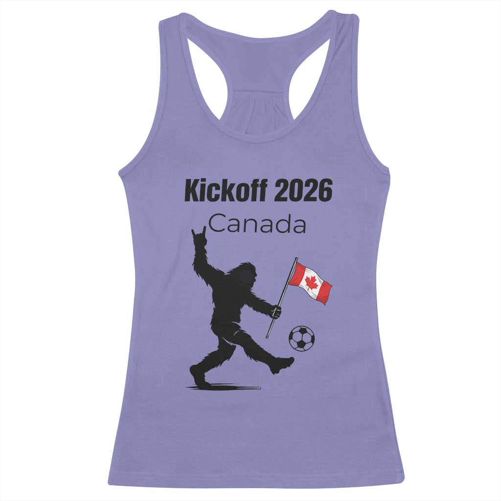 Funny Bigfoot Canada Soccer Racerback Tank Top Kickoff 2026