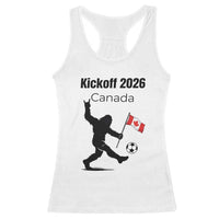 Funny Bigfoot Canada Soccer Racerback Tank Top Kickoff 2026