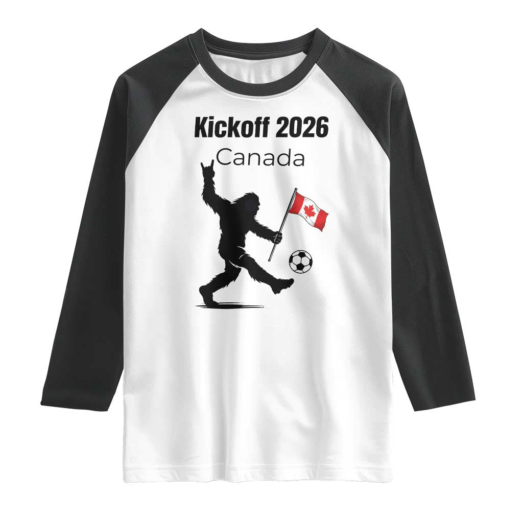 Funny Bigfoot Canada Soccer Raglan Shirt Kickoff 2026
