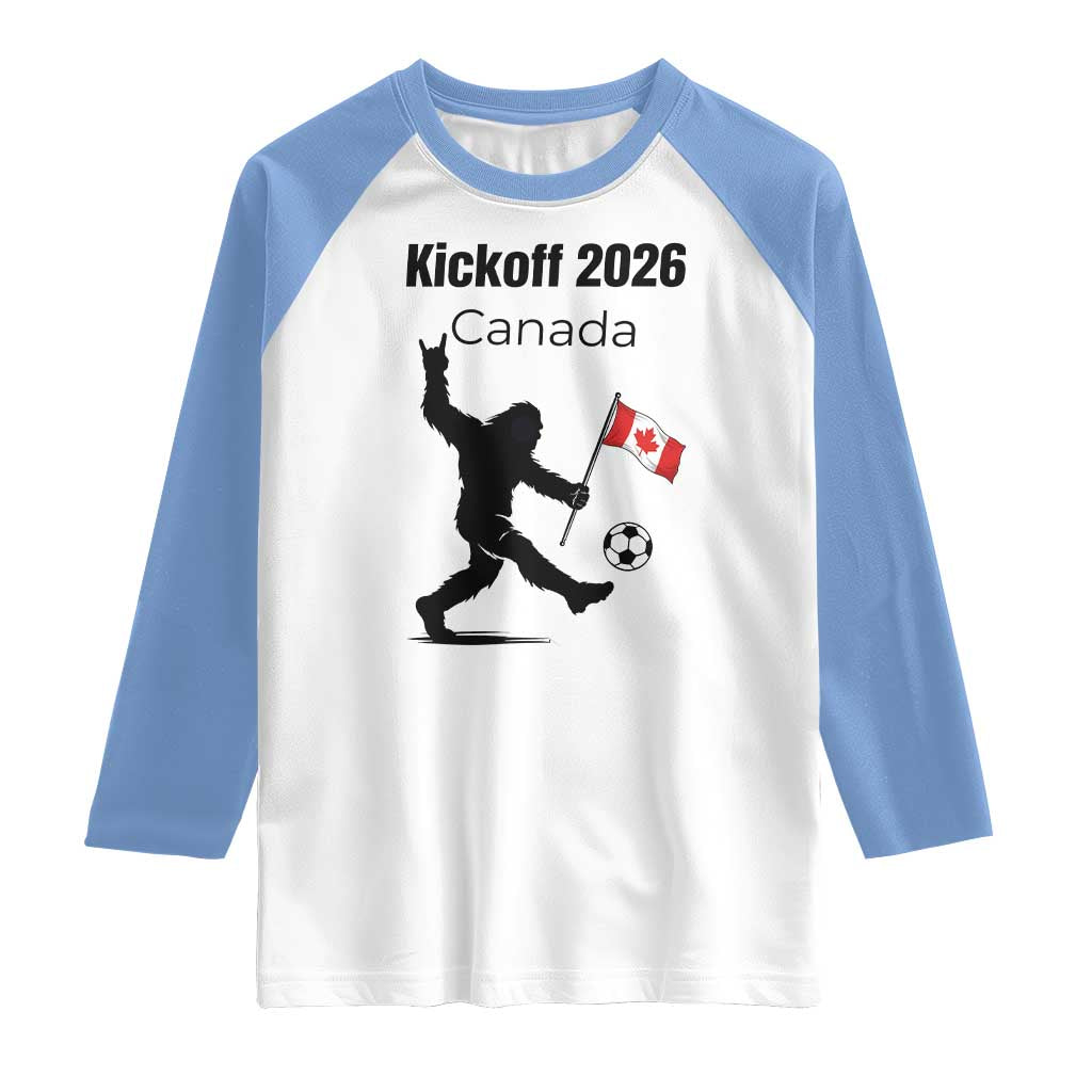 Funny Bigfoot Canada Soccer Raglan Shirt Kickoff 2026