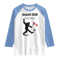 Funny Bigfoot Canada Soccer Raglan Shirt Kickoff 2026