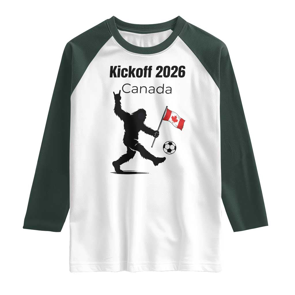 Funny Bigfoot Canada Soccer Raglan Shirt Kickoff 2026