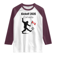 Funny Bigfoot Canada Soccer Raglan Shirt Kickoff 2026