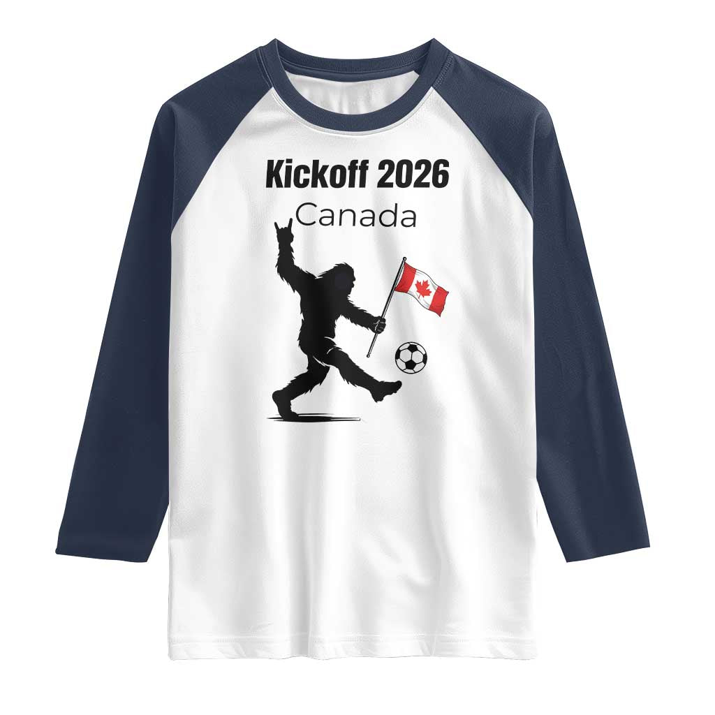 Funny Bigfoot Canada Soccer Raglan Shirt Kickoff 2026
