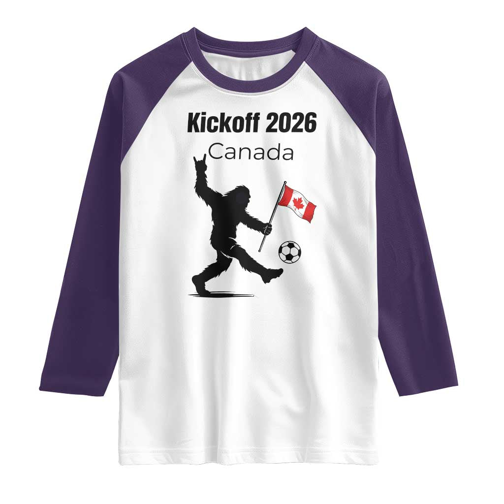 Funny Bigfoot Canada Soccer Raglan Shirt Kickoff 2026