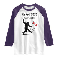 Funny Bigfoot Canada Soccer Raglan Shirt Kickoff 2026
