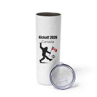 Funny Bigfoot Canada Soccer Skinny Tumbler Kickoff 2026