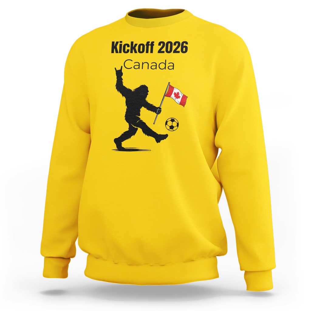 Funny Bigfoot Canada Soccer Sweatshirt Kickoff 2026