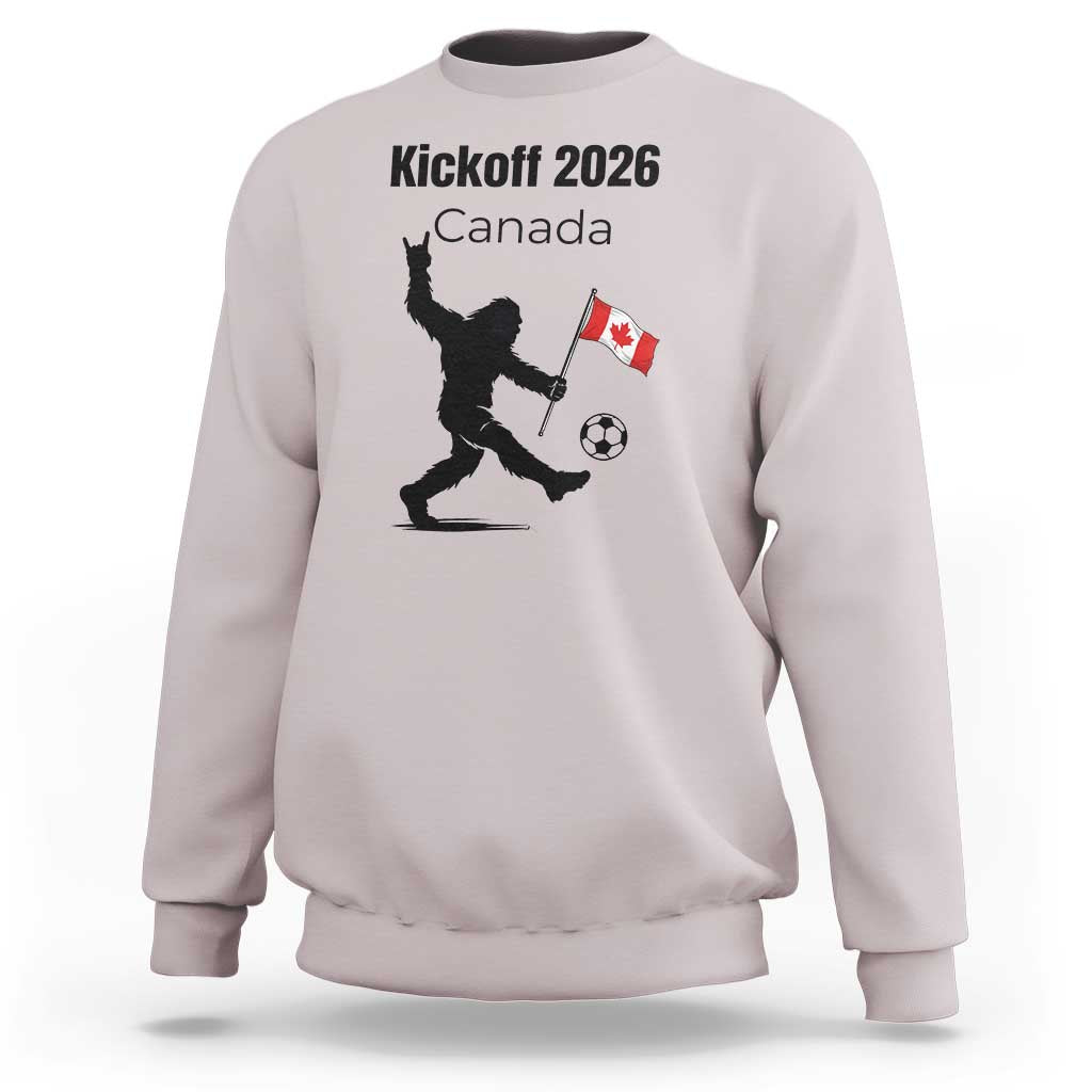 Funny Bigfoot Canada Soccer Sweatshirt Kickoff 2026
