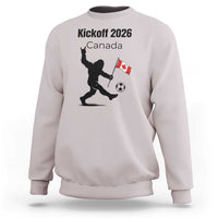 Funny Bigfoot Canada Soccer Sweatshirt Kickoff 2026