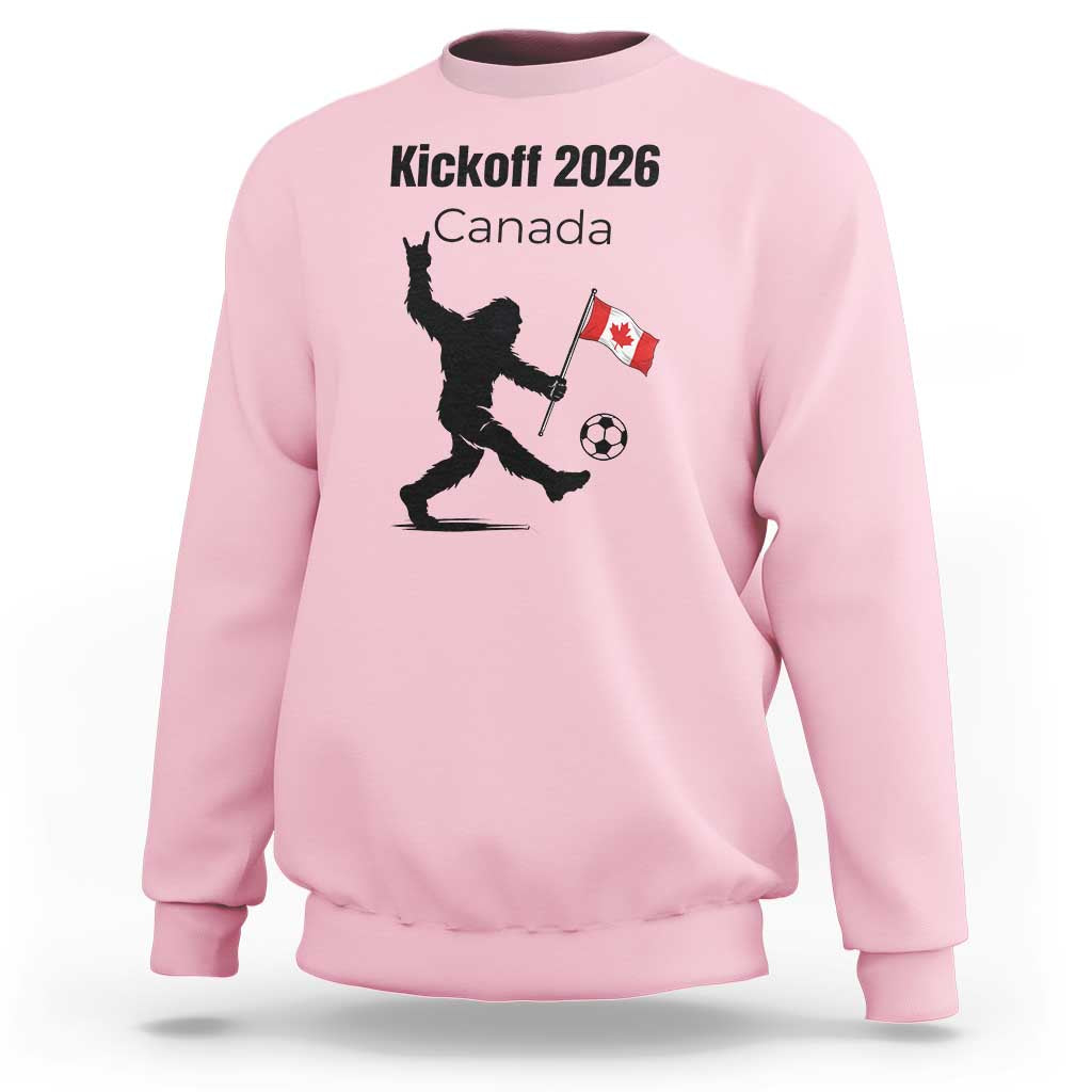 Funny Bigfoot Canada Soccer Sweatshirt Kickoff 2026
