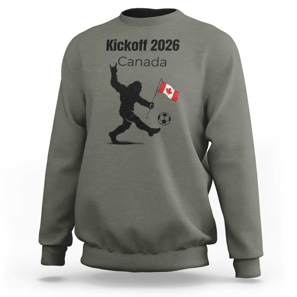 Funny Bigfoot Canada Soccer Sweatshirt Kickoff 2026