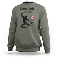 Funny Bigfoot Canada Soccer Sweatshirt Kickoff 2026