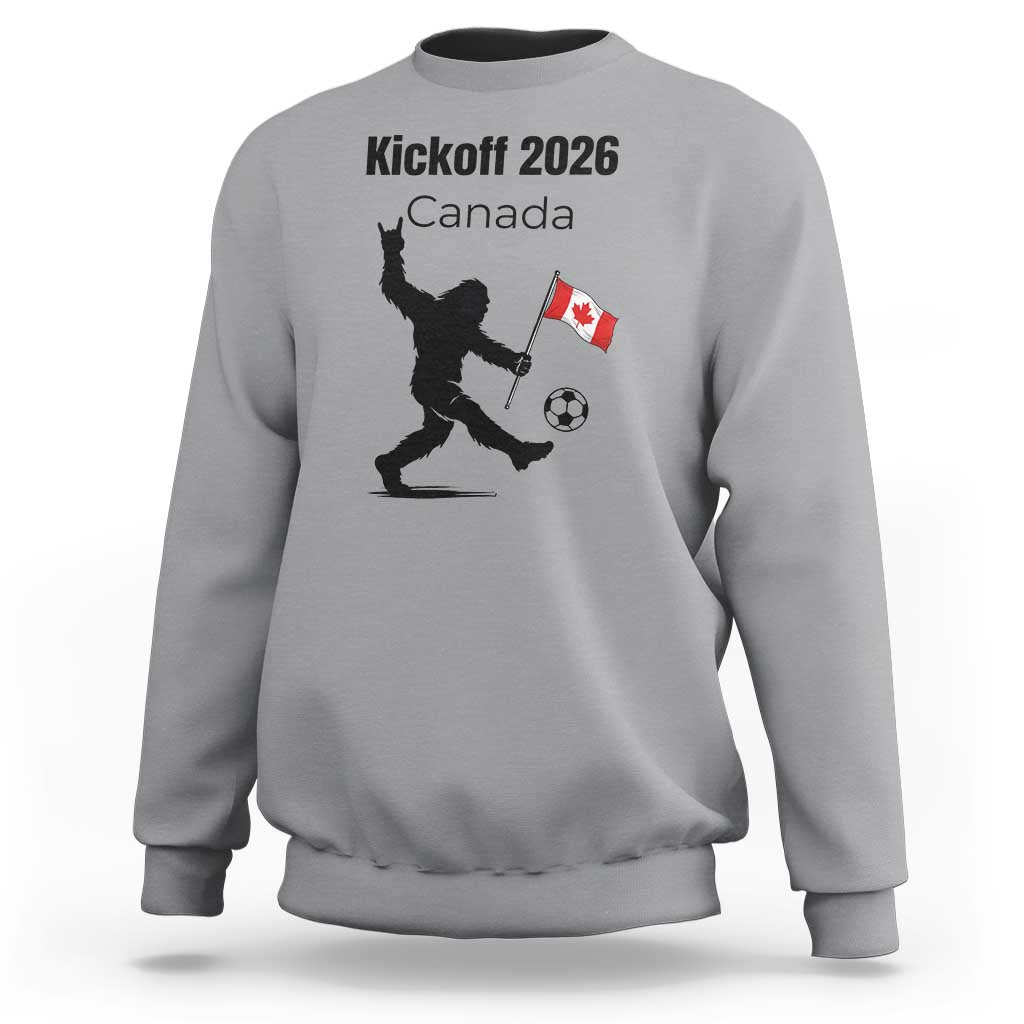Funny Bigfoot Canada Soccer Sweatshirt Kickoff 2026