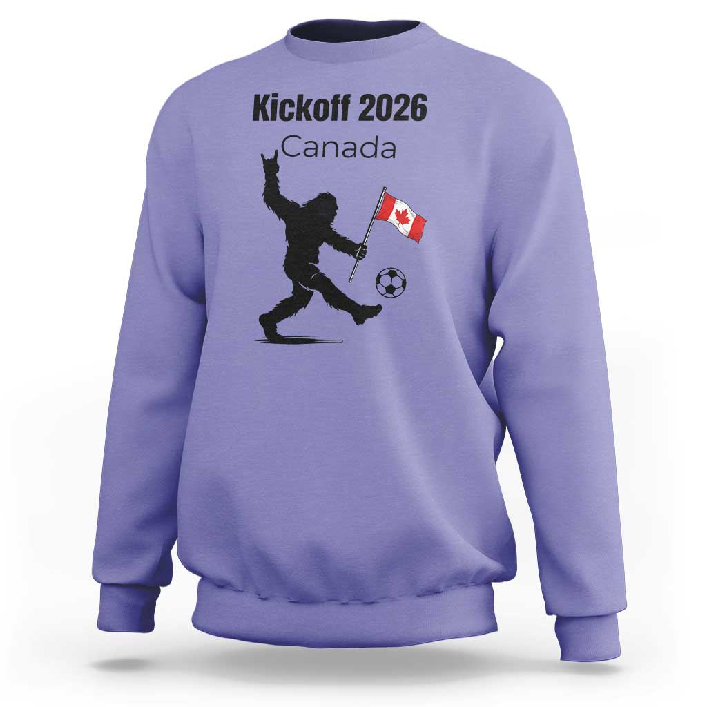 Funny Bigfoot Canada Soccer Sweatshirt Kickoff 2026