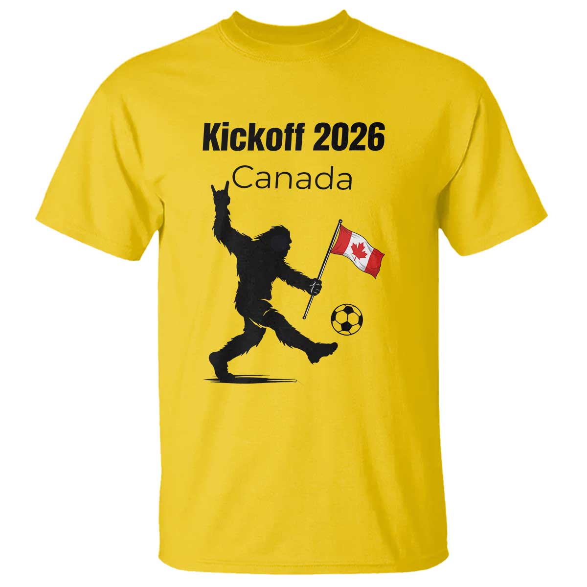 Funny Bigfoot Canada Soccer T Shirt Kickoff 2026