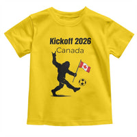 Funny Bigfoot Canada Soccer Toddler T Shirt Kickoff 2026