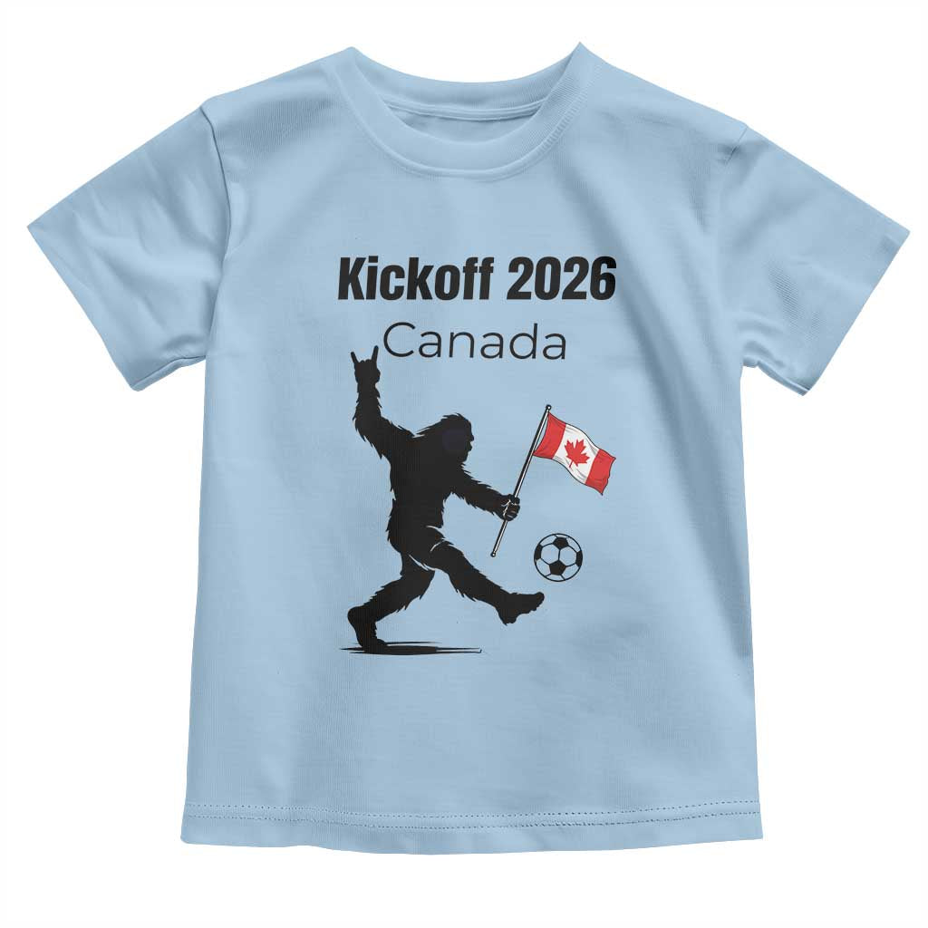 Funny Bigfoot Canada Soccer Toddler T Shirt Kickoff 2026