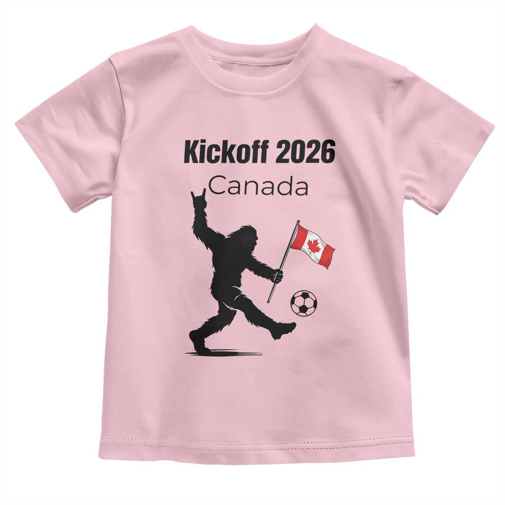 Funny Bigfoot Canada Soccer Toddler T Shirt Kickoff 2026