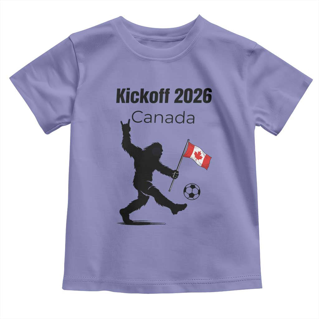 Funny Bigfoot Canada Soccer Toddler T Shirt Kickoff 2026