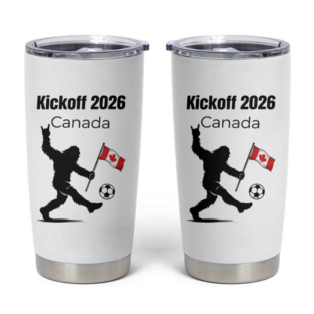 Funny Bigfoot Canada Soccer Tumbler Cup Kickoff 2026