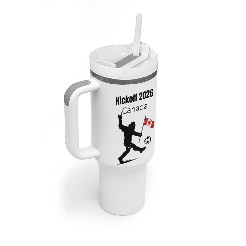 Funny Bigfoot Canada Soccer Tumbler With Handle Kickoff 2026