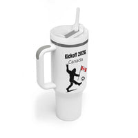 Funny Bigfoot Canada Soccer Tumbler With Handle Kickoff 2026
