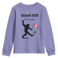 Funny Bigfoot Canada Soccer Youth Sweatshirt Kickoff 2026