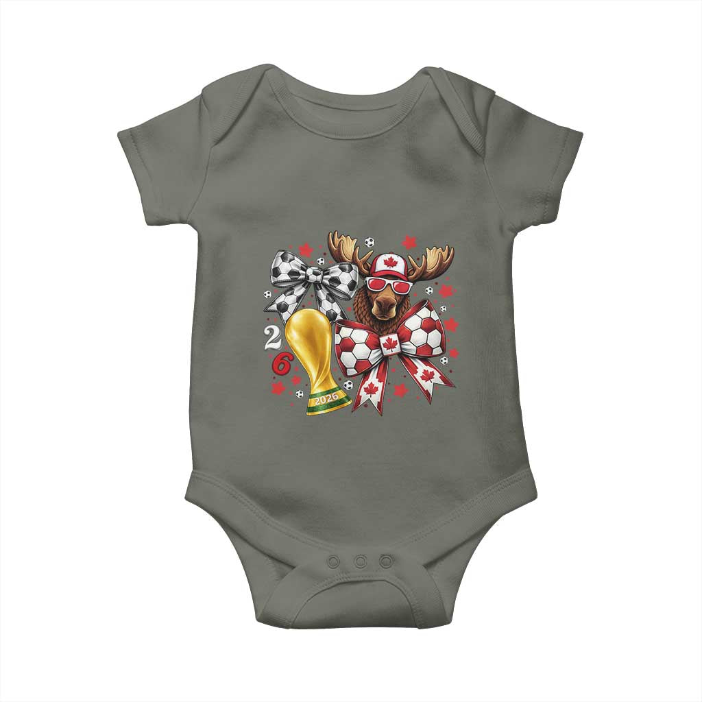 Proud Canada Soccer 2026 Baby Onesie Canadian Football Fan