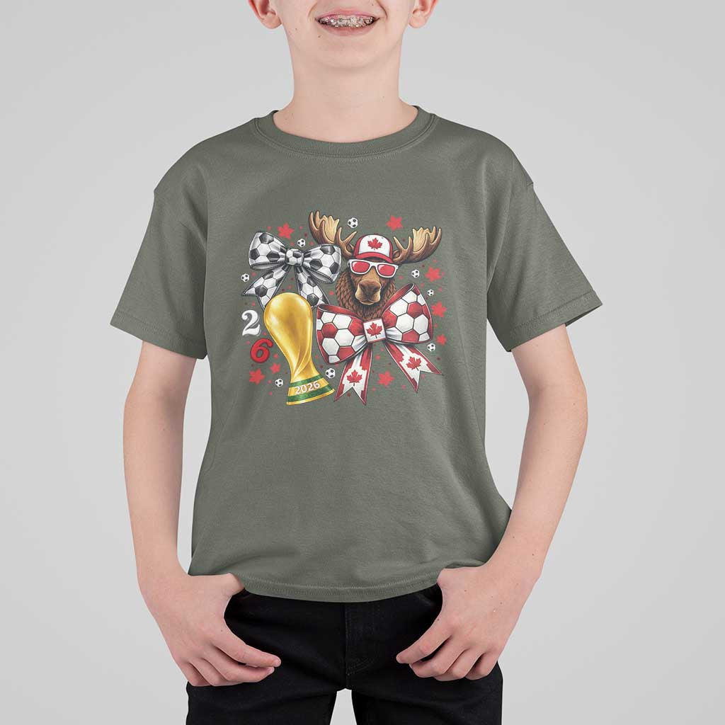 Proud Canada Soccer 2026 T Shirt For Kid Canadian Football Fan