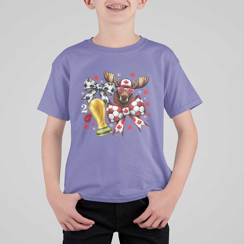 Proud Canada Soccer 2026 T Shirt For Kid Canadian Football Fan