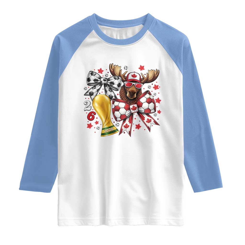 Proud Canada Soccer 2026 Raglan Shirt Canadian Football Fan
