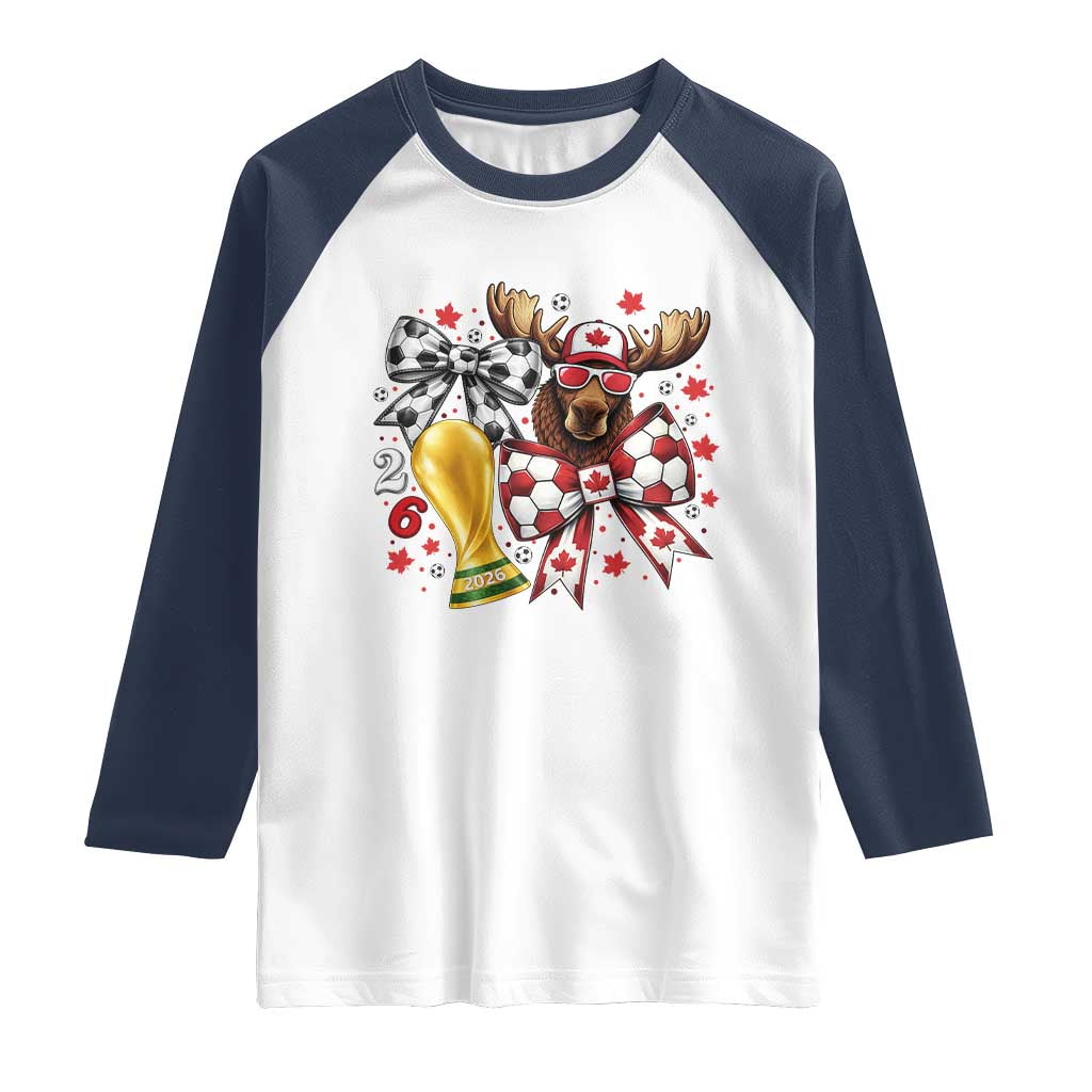 Proud Canada Soccer 2026 Raglan Shirt Canadian Football Fan