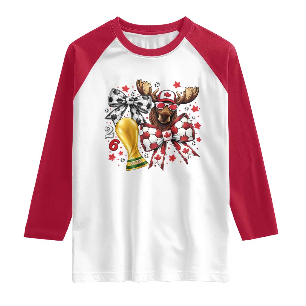 Proud Canada Soccer 2026 Raglan Shirt Canadian Football Fan