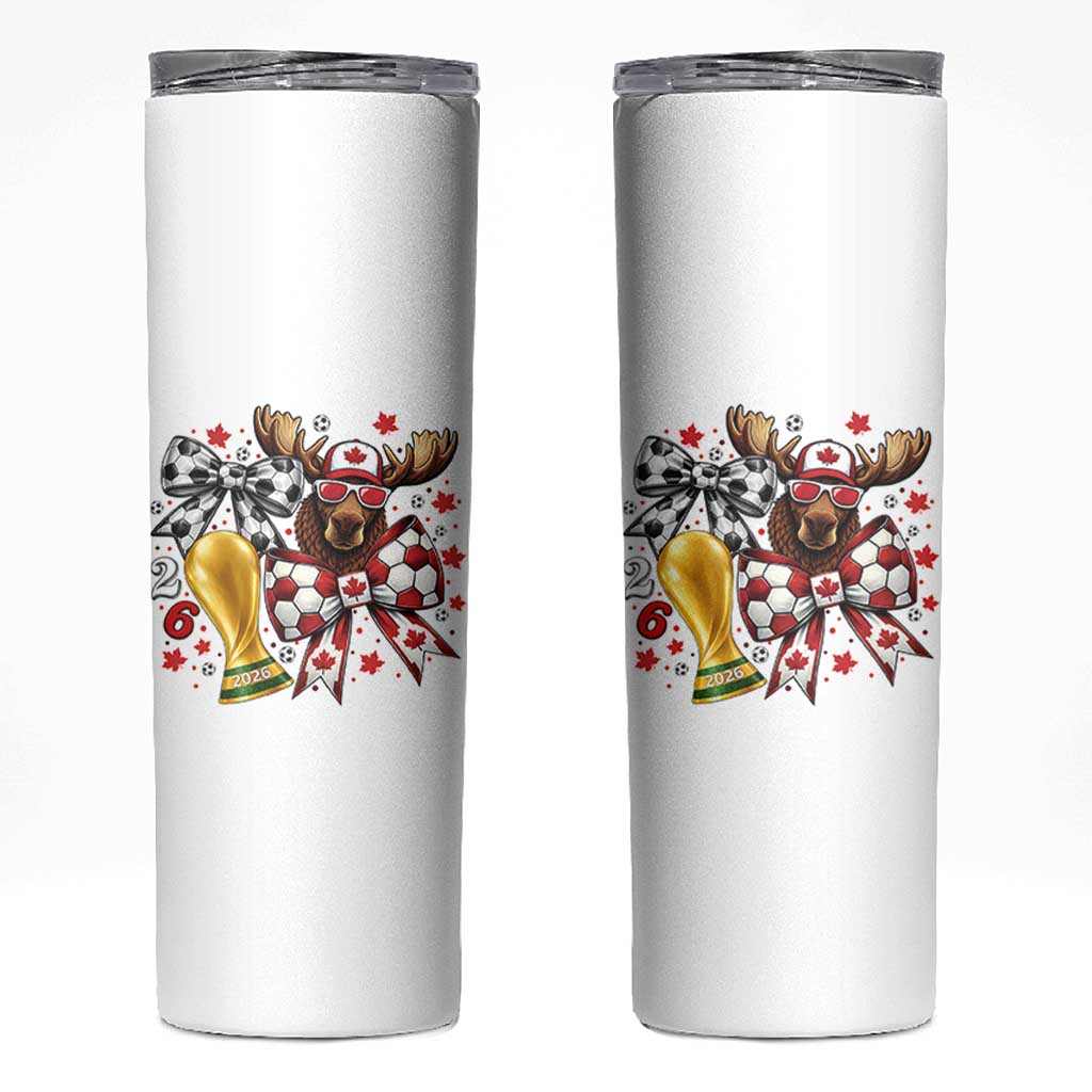 Proud Canada Soccer 2026 Skinny Tumbler Canadian Football Fan