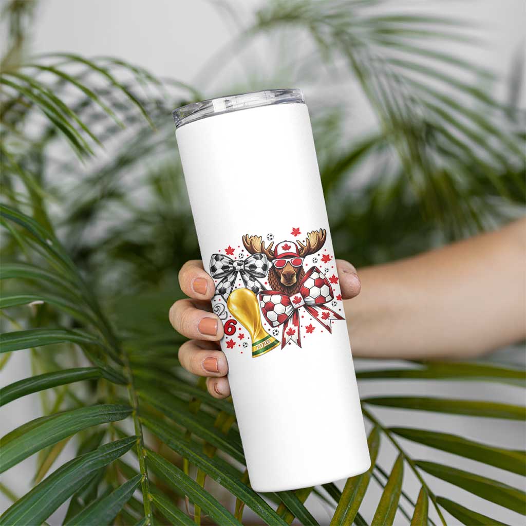 Proud Canada Soccer 2026 Skinny Tumbler Canadian Football Fan