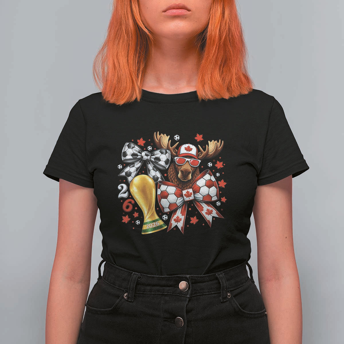 Proud Canada Soccer 2026 T Shirt For Women Canadian Football Fan