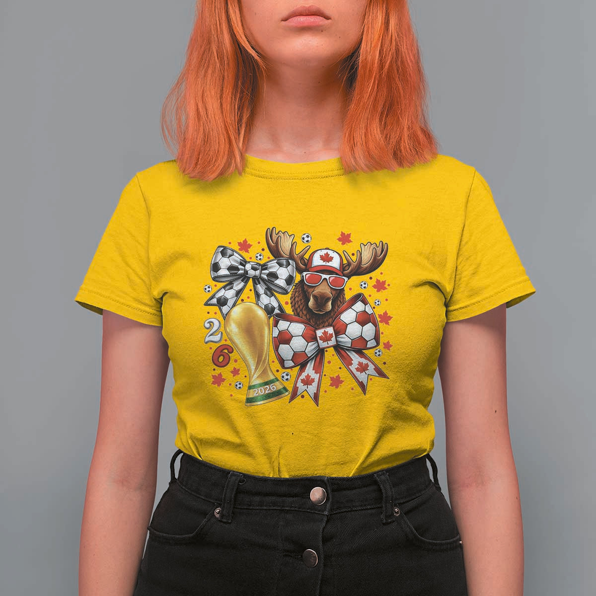 Proud Canada Soccer 2026 T Shirt For Women Canadian Football Fan
