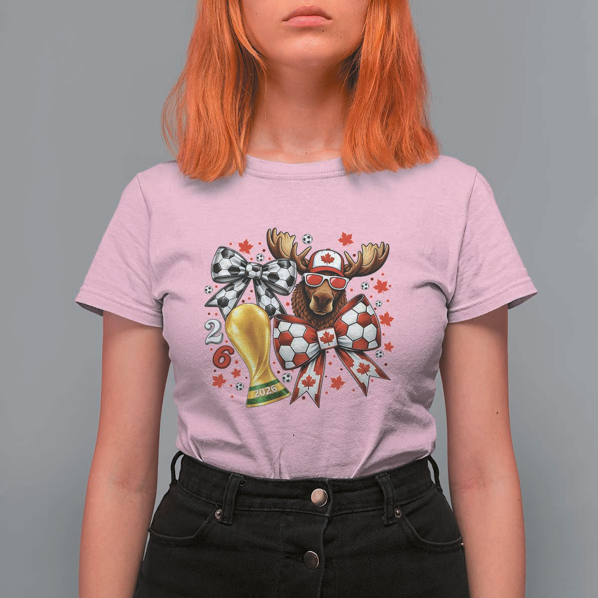 Proud Canada Soccer 2026 T Shirt For Women Canadian Football Fan