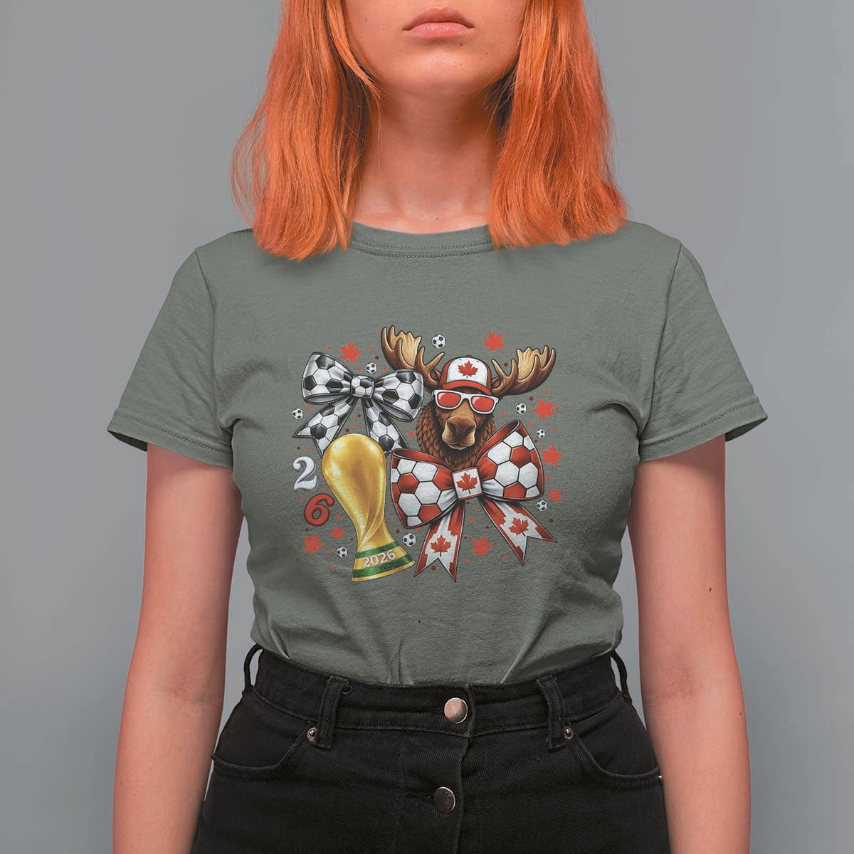 Proud Canada Soccer 2026 T Shirt For Women Canadian Football Fan