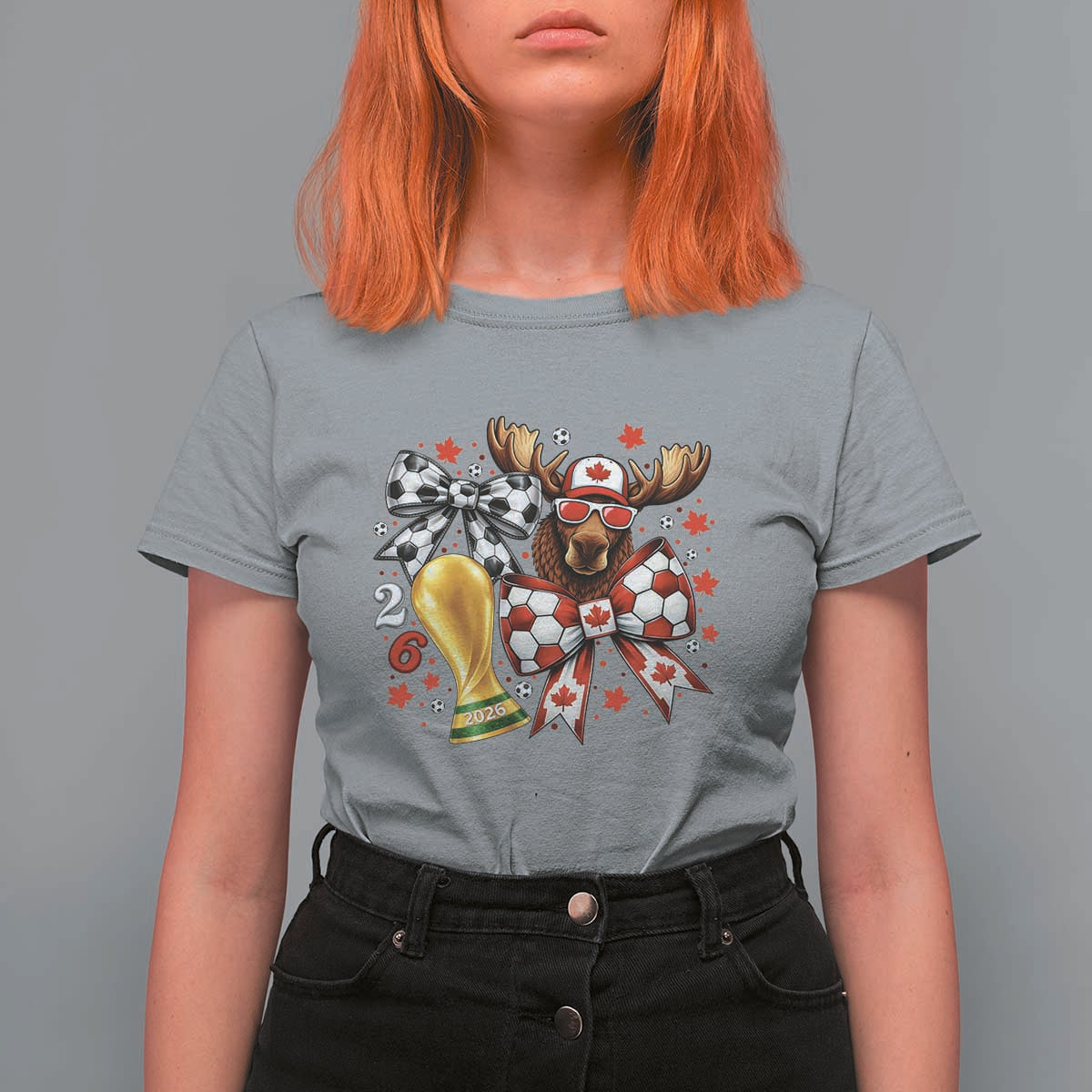 Proud Canada Soccer 2026 T Shirt For Women Canadian Football Fan