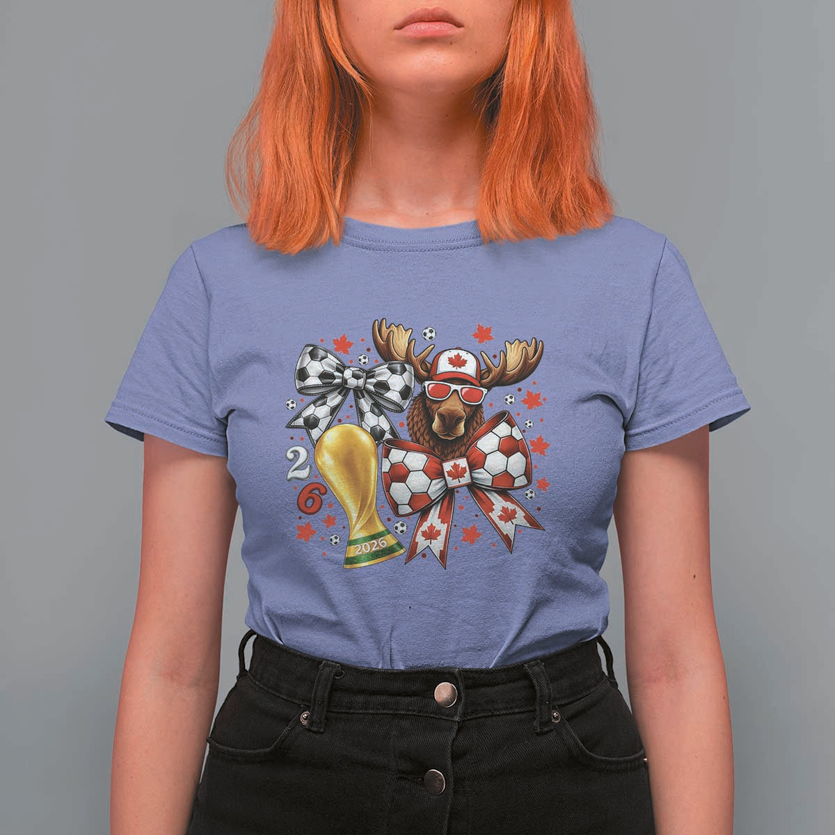 Proud Canada Soccer 2026 T Shirt For Women Canadian Football Fan